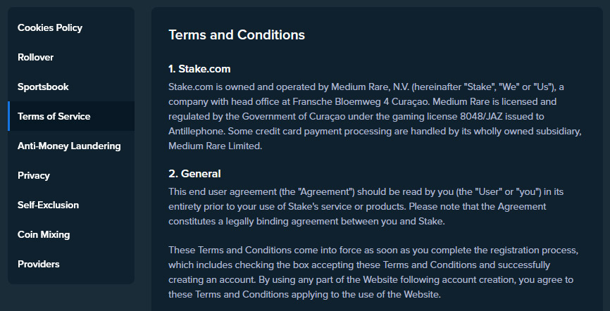 Stake Terms and Conditions