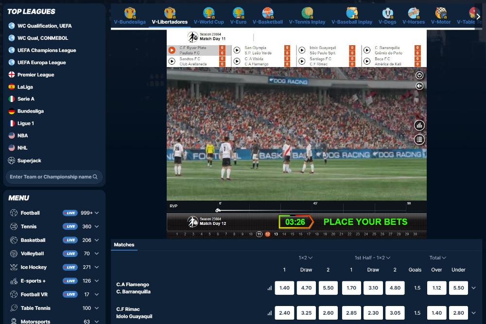 Playzilla offers an extensive range of virtual sports